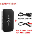 Bluetooth 5.0 Audio Transmitter Receiver RCA 3.5mm
