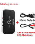 Bluetooth 5.0 Audio Transmitter Receiver RCA 3.5mm
