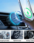 Magnetic Wireless Charger Car Phone Holder 15W