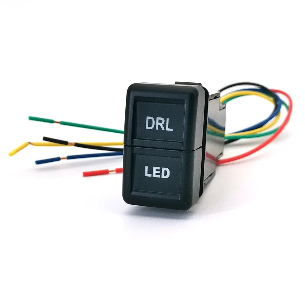 Upgrade your ISUZU 700P with this dual-button switch for Fog Lights &amp; LED DRL. Durable, easy to install, and includes wiring for reliable performance.