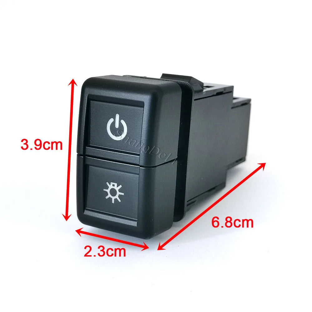 Upgrade your ISUZU 700P with this dual-button switch for Fog Lights &amp; LED DRL. Durable, easy to install, and includes wiring for reliable performance.