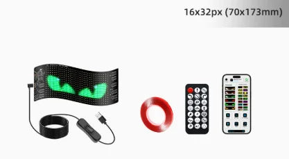 Truck Car Devil Eye LED Pixel Panel Light Remote Control