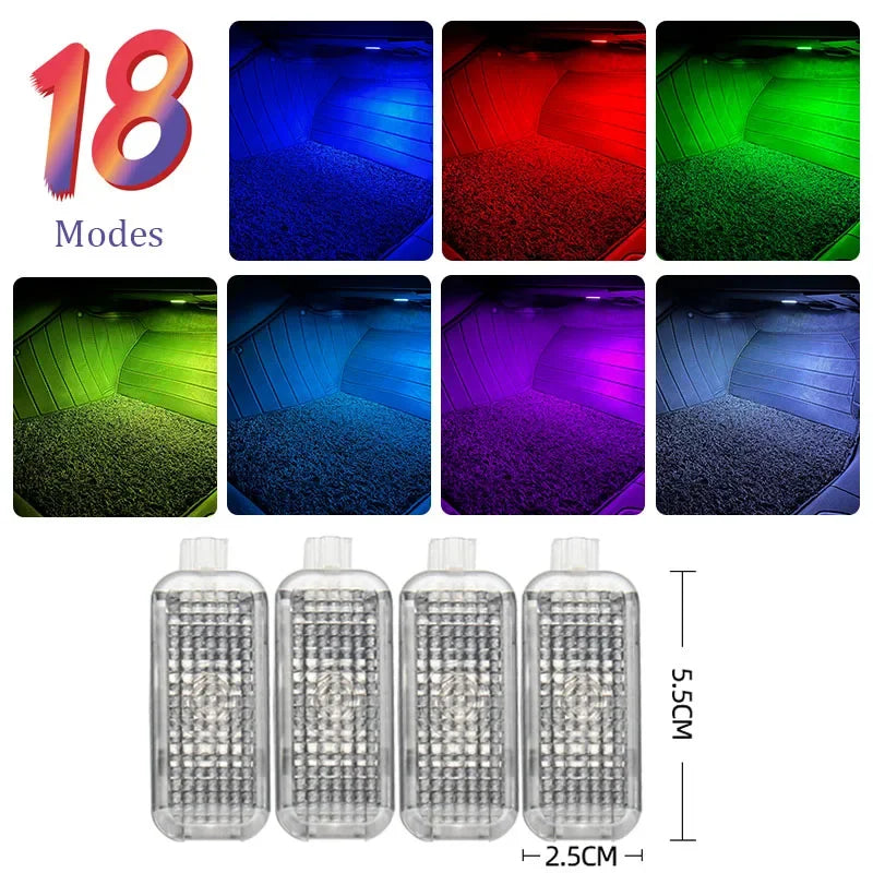 For Audi RGB Footwell Lights HD Seat Lamp