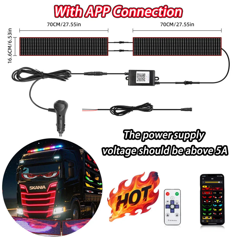LED Truck Car Devil Eye LED Pixel Panel Light Car