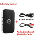 Bluetooth 5.0 Audio Transmitter Receiver RCA 3.5mm