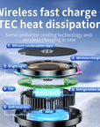 Ice Cooling Magnetic Wireless Car Charger Fast Charging Station for iPhone 17 16 15 14 13 Pro Max MacSafe Car Phone Holder Stand