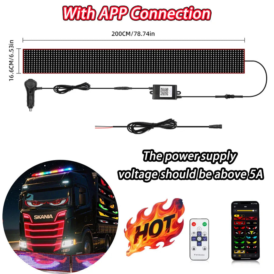 LED Truck Car Devil Eye LED Pixel Panel Light Car