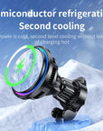 Ice Cooling Magnetic Wireless Car Charger Fast Charging Station for iPhone 17 16 15 14 13 Pro Max MacSafe Car Phone Holder Stand