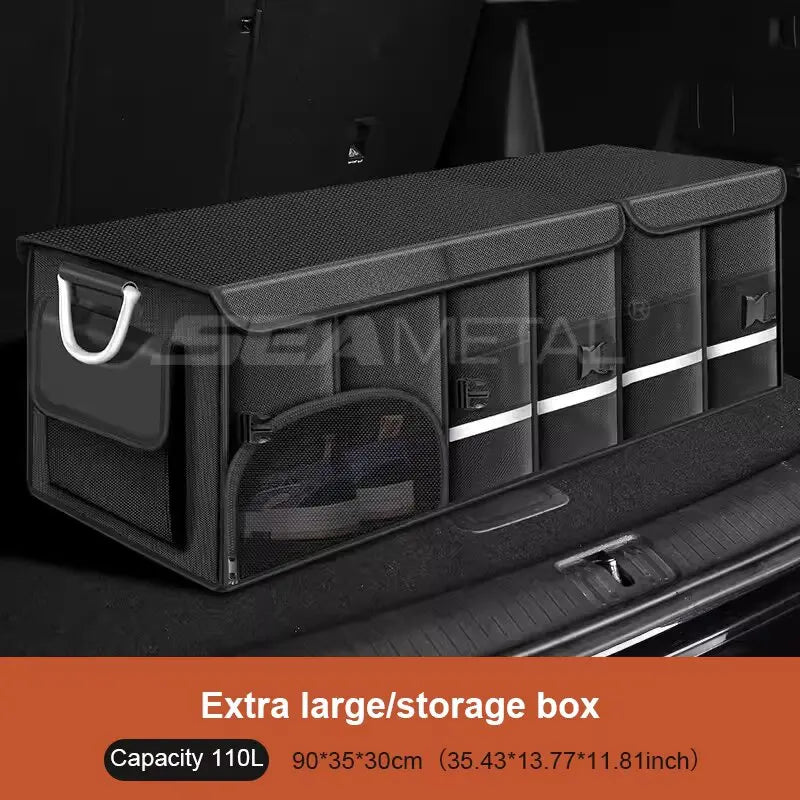Foldable Trunk Storage Box Waterproof Oxford Cloth 110L Large-Capacity
