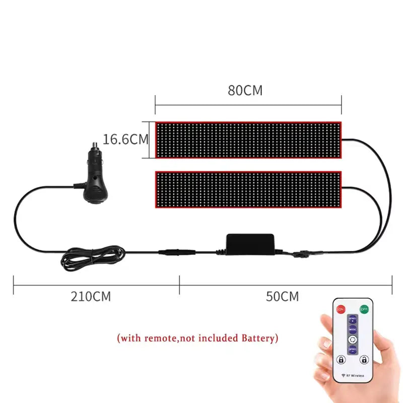 Truck Car Devil Eye LED Pixel Panel Light Remote Control