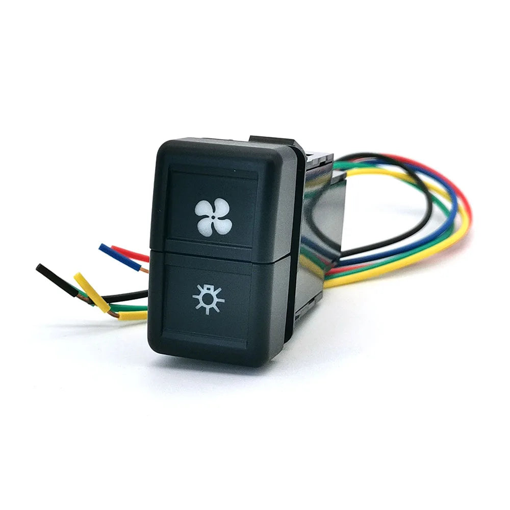 Upgrade your ISUZU 700P with this dual-button switch for Fog Lights &amp; LED DRL. Durable, easy to install, and includes wiring for reliable performance.