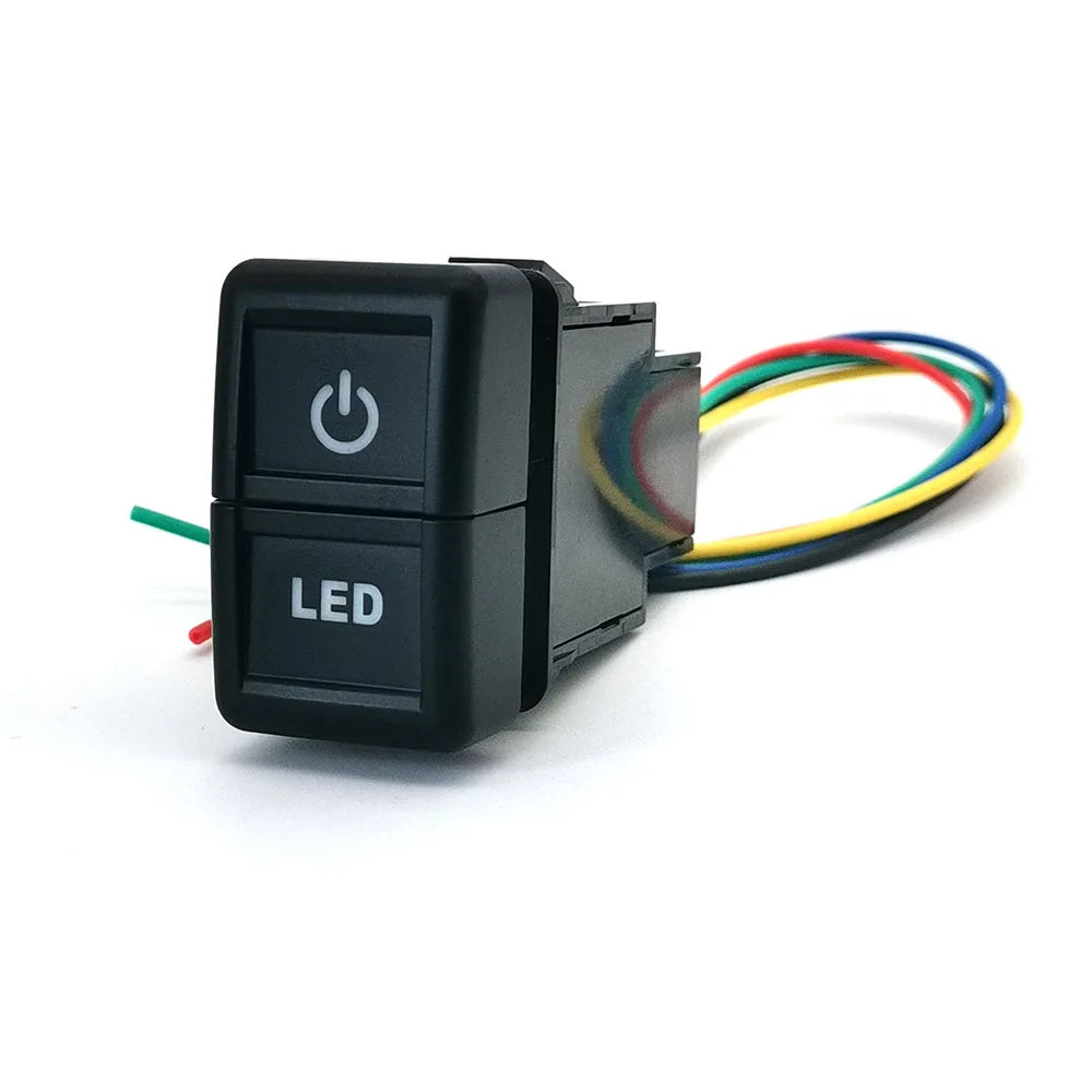 Upgrade your ISUZU 700P with this dual-button switch for Fog Lights &amp; LED DRL. Durable, easy to install, and includes wiring for reliable performance.