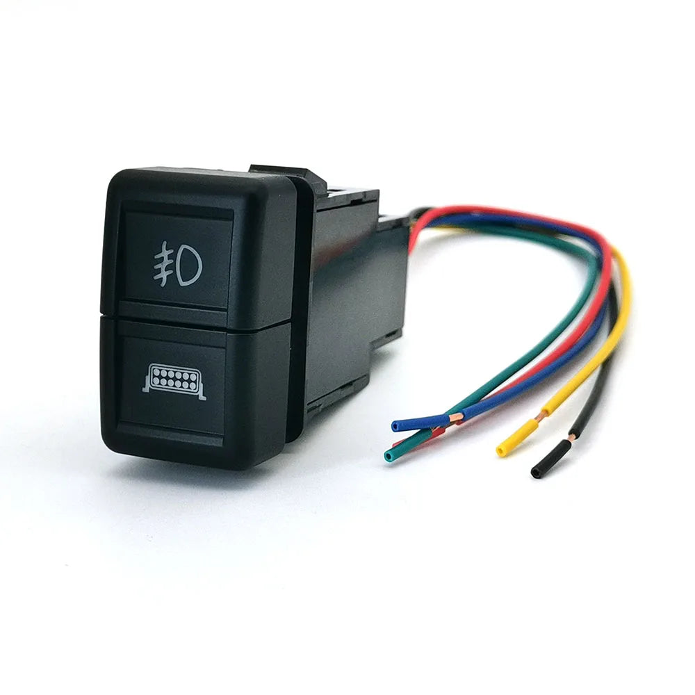 Upgrade your ISUZU 700P with this dual-button switch for Fog Lights &amp; LED DRL. Durable, easy to install, and includes wiring for reliable performance.