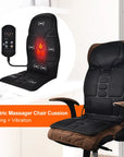 Massager Chair Pad Electric Heating Vibrating Cervical Neck Back Body
