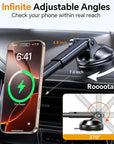 Dashboard Magnetic Wireless Car Phone Charger Adapter 15W