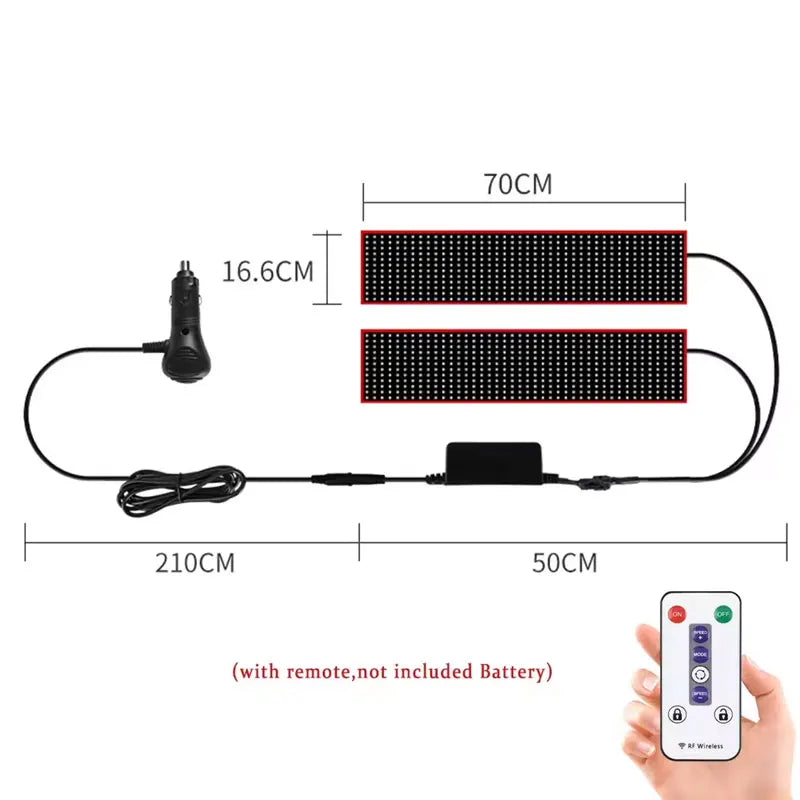 Truck Car Devil Eye LED Pixel Panel Light Remote Control